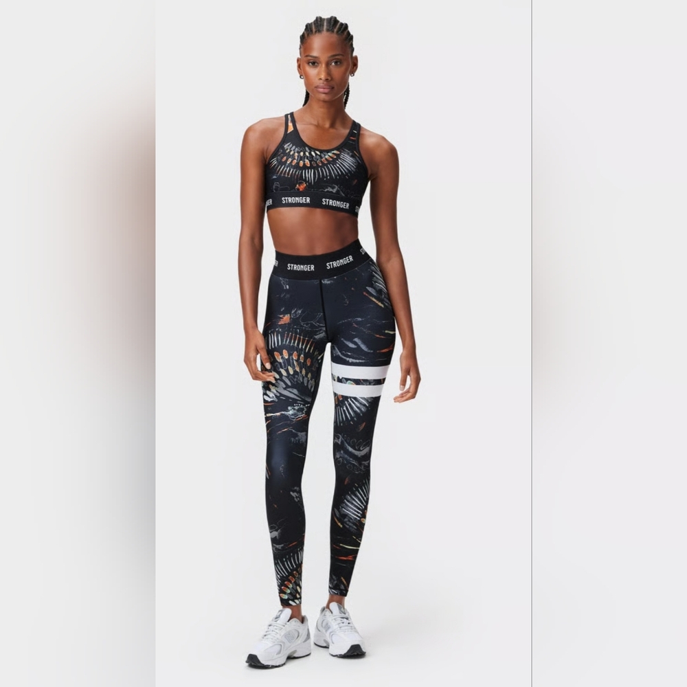 Stronger Voodoo Sports Bra And Leggings Set In Black Womens XS/M NWT
